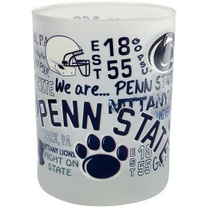frosted rocks glass with assorted Penn State graphics image 1